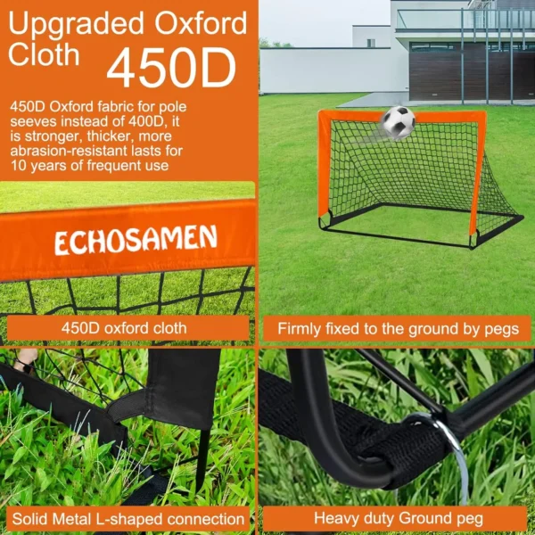 1pcs Portable Soccer Goals for Backyard Indoor and Outdoor Pop Up Soccer Goals Foldable Mobile Training Football Net - Image 6
