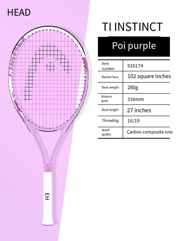 HEAD 2023 new carbon tennis racket for men women Tenis Raquete blue - Image 4
