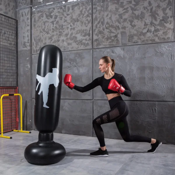 160cm Inflatable Boxing Bag Adult Children Punch Kicking Sandbag PVC Inflatable Tumbler Gym Kids Boxing Training Target - Image 2