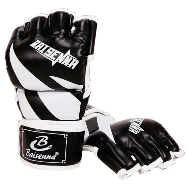 Unisex MMA Gloves PU Leather 3cm Thickened Sandbag Training Gloves Wear Resistant Fingerless for Boxing Kickboxing Muay Thai MMA - Image 4