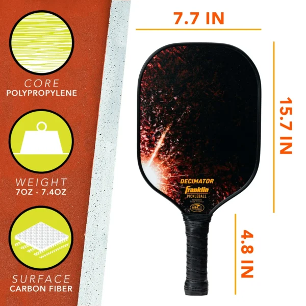 Franklin Sports Pickleball Paddle + Ball Set - Decimator 2 Jugadores - Image 4