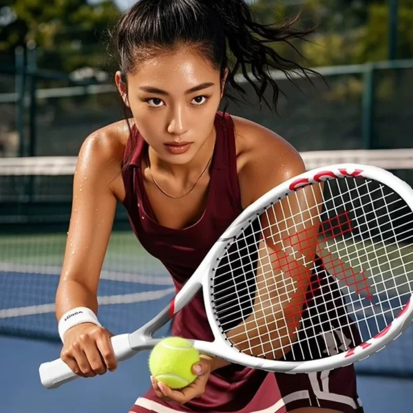 Professional carbon fiber tennis racket 27 inch Adult men women high elasticity Training Webcam Professional Single very light - Image 4