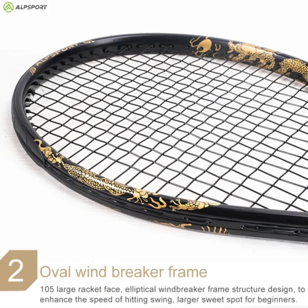 ALPSPORT JL T800 Carbon Fiber Tennis Racket 18K, Professional Training Racket with Bag & Adjustable Strap (Men & Women) - Image 5