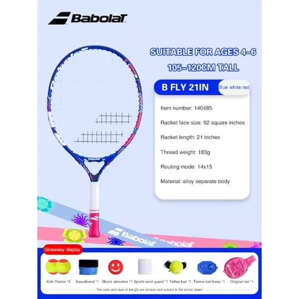 Original Babolat Tennis Racket for Children 2-12 Years Old Tennis Racquet Kids Light Training Racket - Image 3