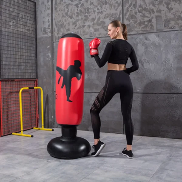 160cm Inflatable Boxing Bag Adult Children Punch Kicking Sandbag PVC Inflatable Tumbler Gym Kids Boxing Training Target - Image 3