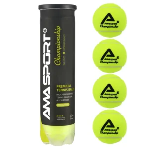 AMASPORT Championship Pressurized Tennis Balls 4 Balls/can Great for Training,Practice,Regular Duty Felt Pressurized Tennis Ball