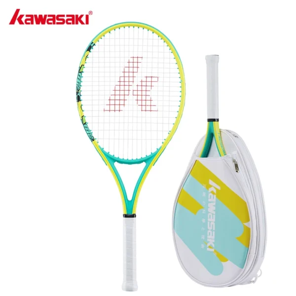Kawasaki Tennis Racquet Shock Absorber-100 Carbon Fiber Oval Frame Mid-level Training Tennis Racket with Tennis Bag - Image 2